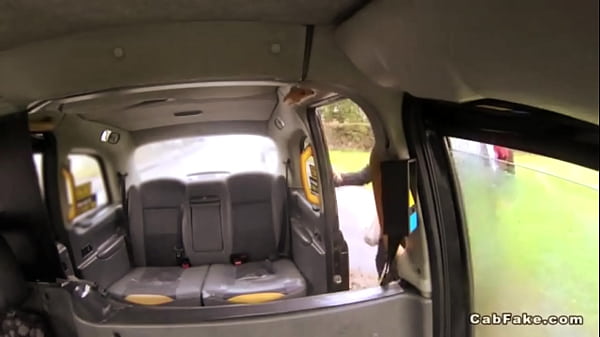 Three lesbians sharing cock in fake taxi